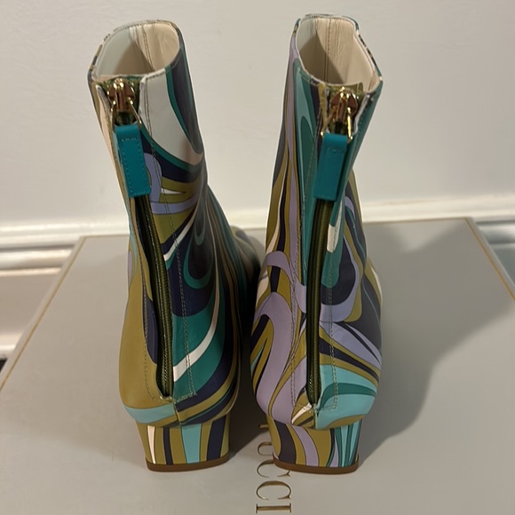 Emilio Pucci abstract-print 35mm ankle boots- BNWT size 40/10 - Picture 2 of 5